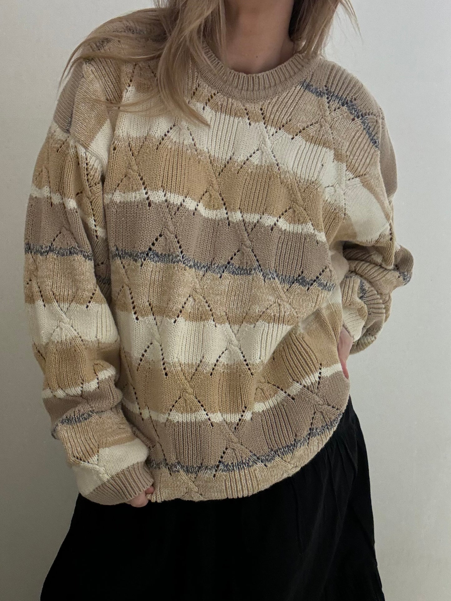 Vintage Knit Pattern Sweater