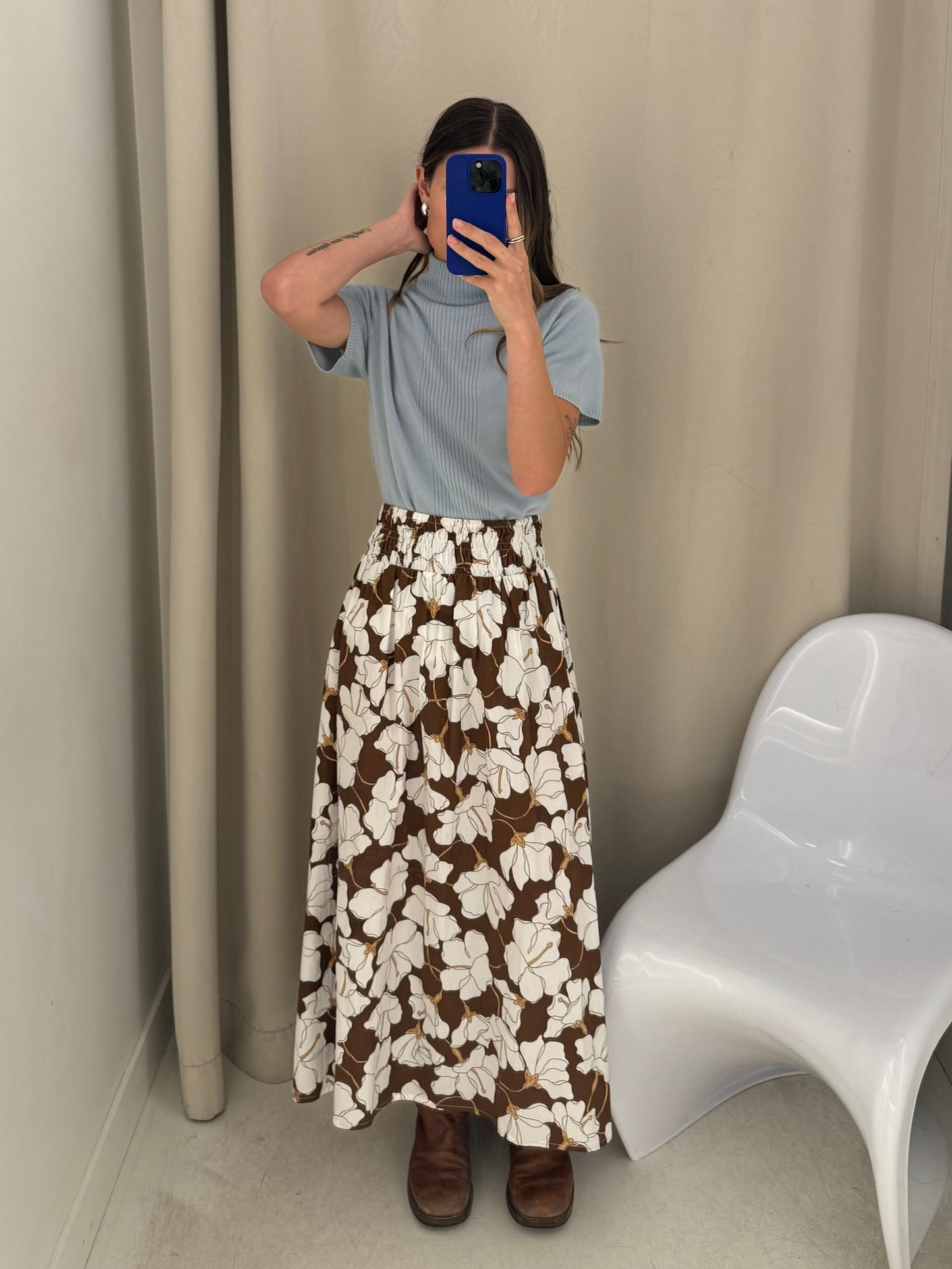Faithful Brown Floral Maxi
