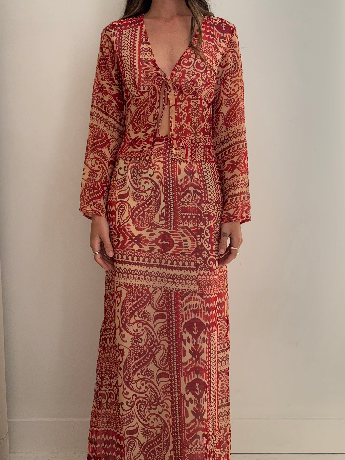 Vintage Sheer Patterned Set