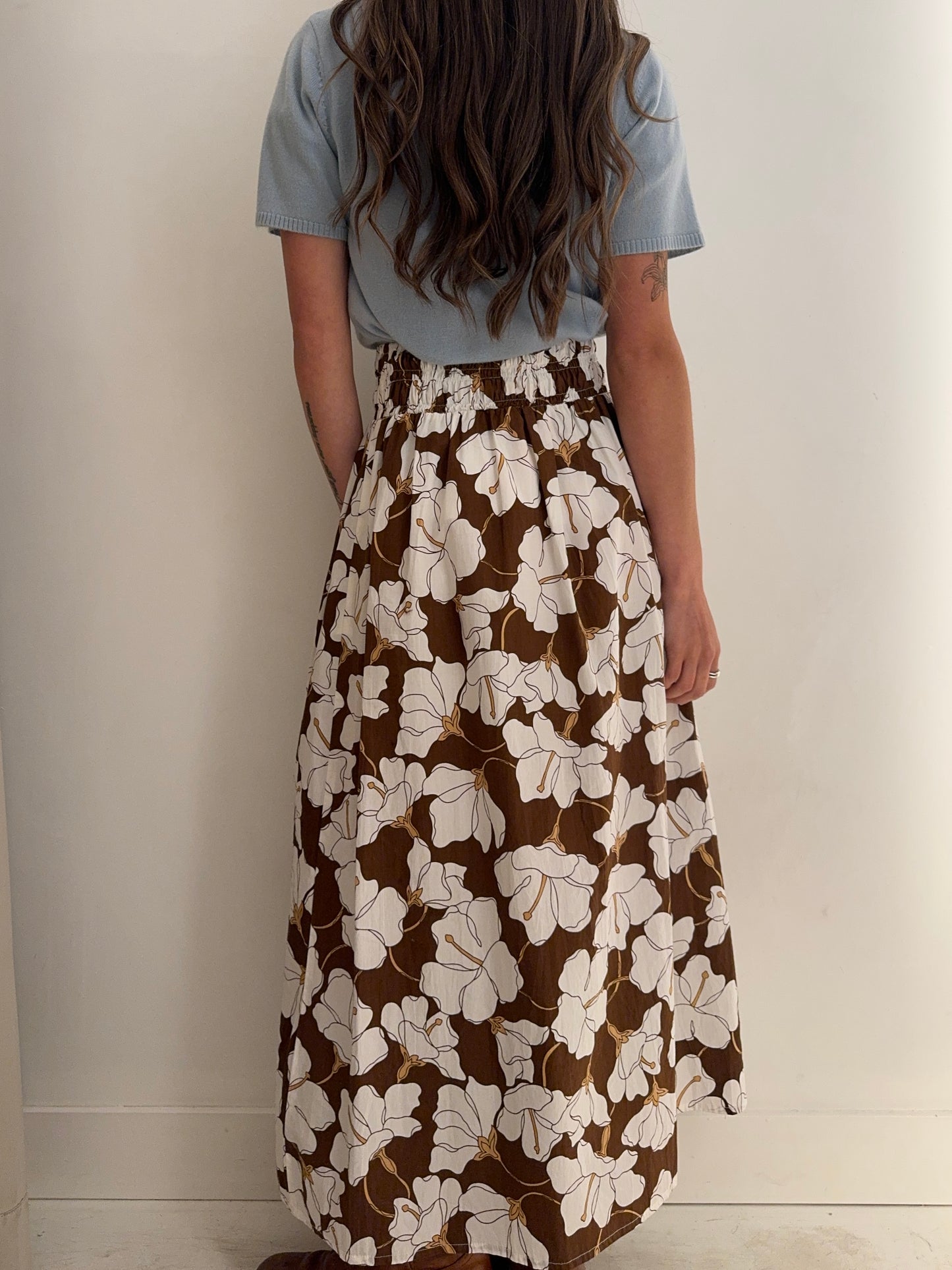 Faithful Brown Floral Maxi