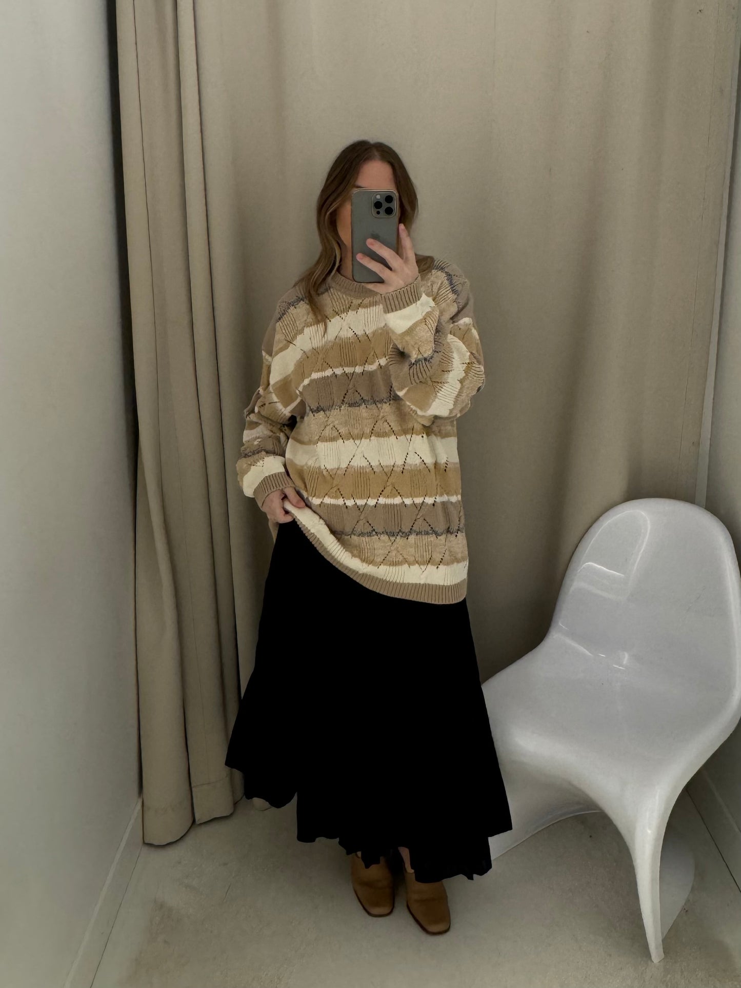 Vintage Knit Pattern Sweater