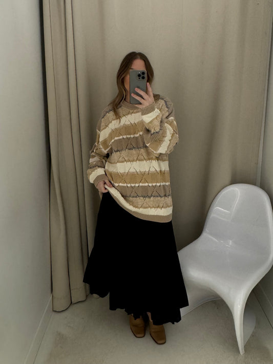 Vintage Knit Pattern Sweater
