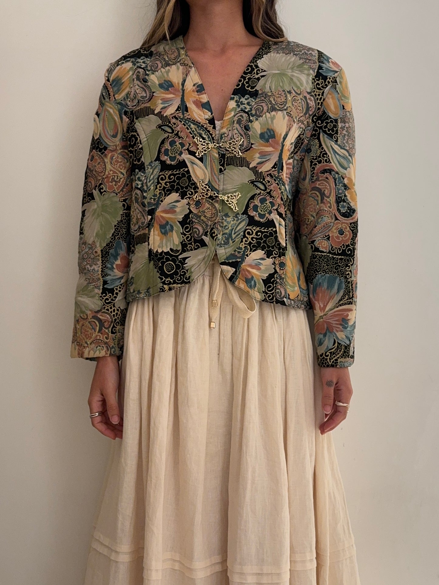 Vintage Quilted Crop Jacket