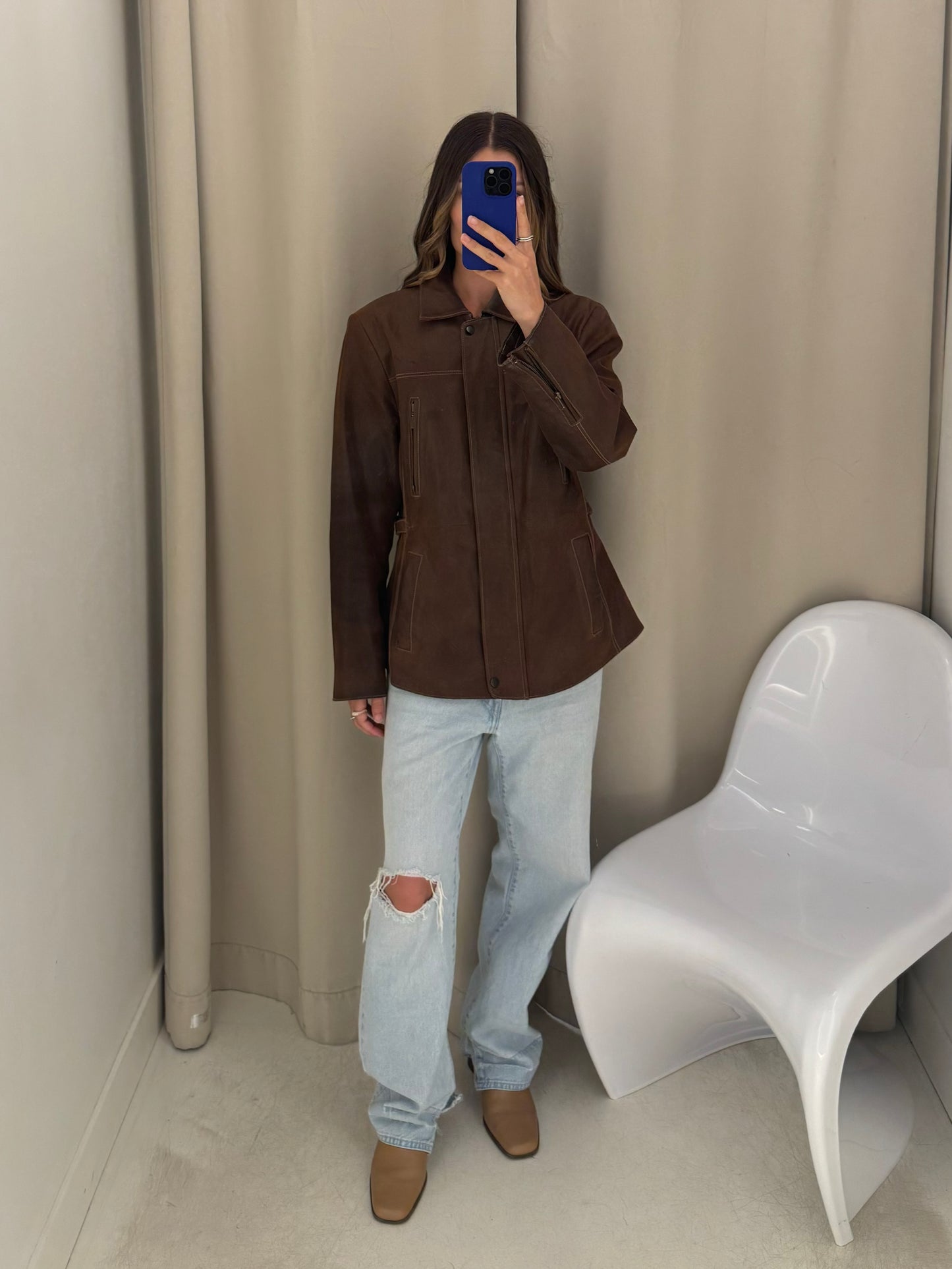 Vintage Brown Leather Jacket