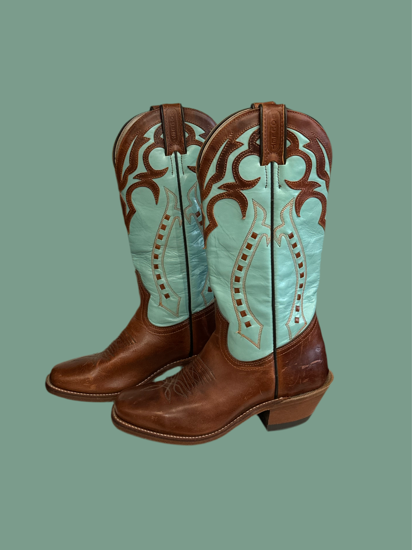 Teal Boulet Cowboy Boot