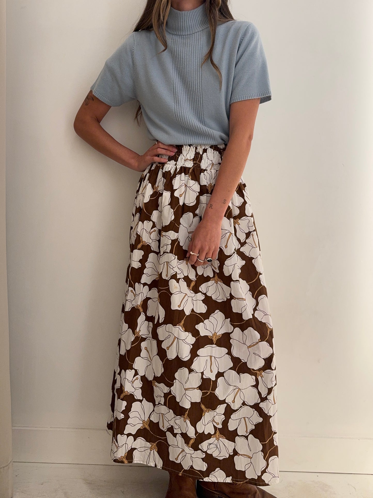 Faithful Brown Floral Maxi