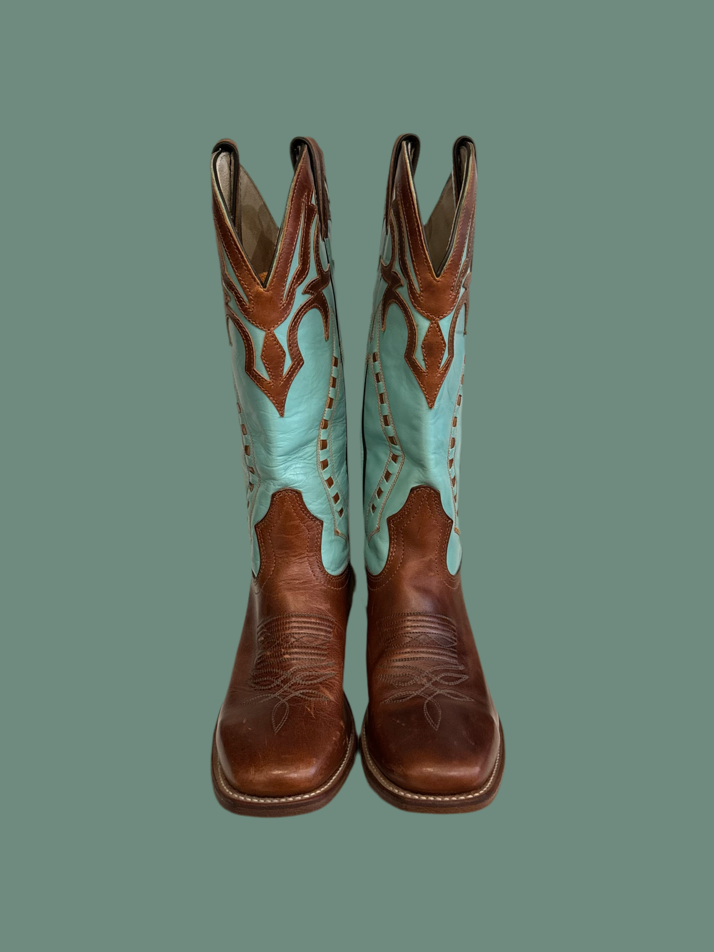 Teal Boulet Cowboy Boot