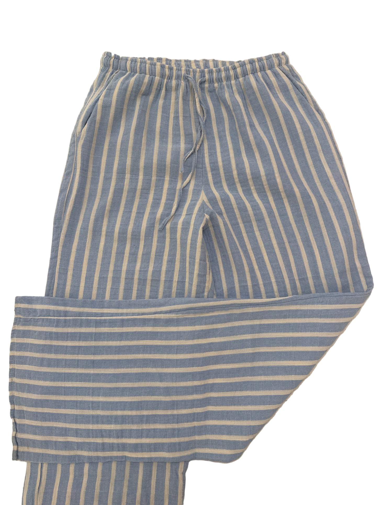 Blue Striped Linen Pant