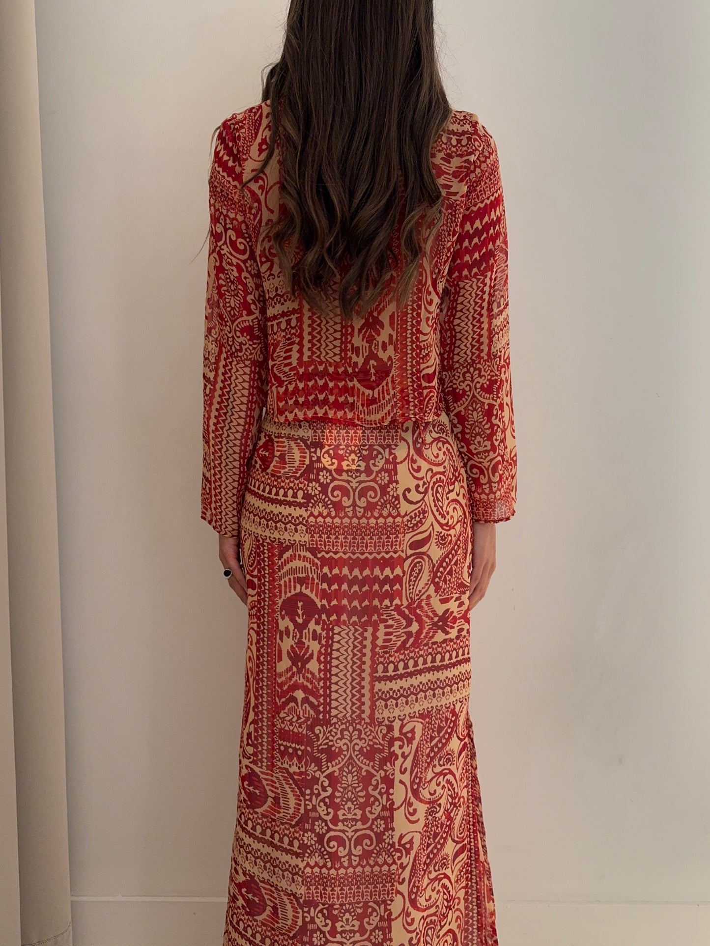 Vintage Sheer Patterned Set
