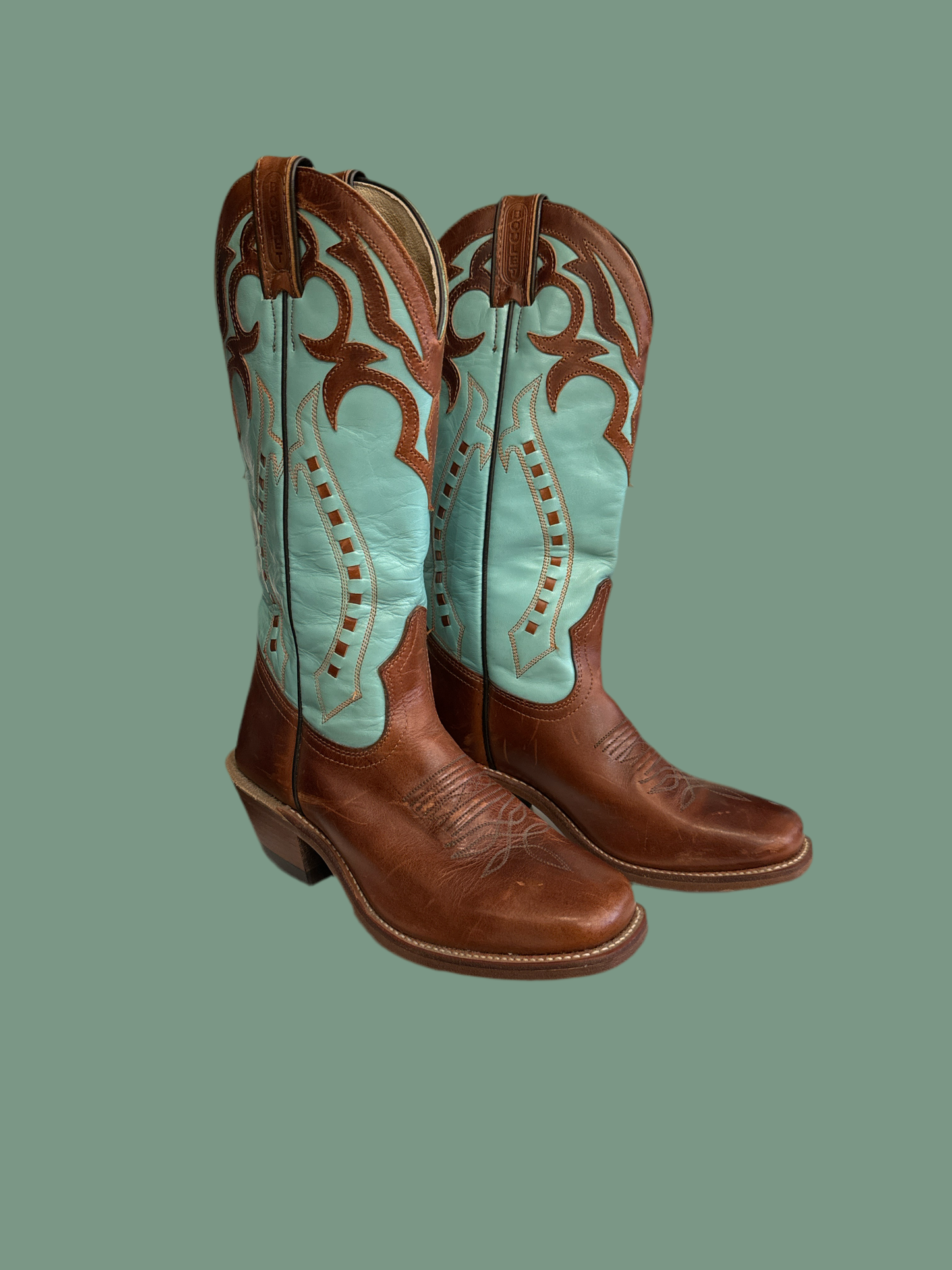 Teal Boulet Cowboy Boot