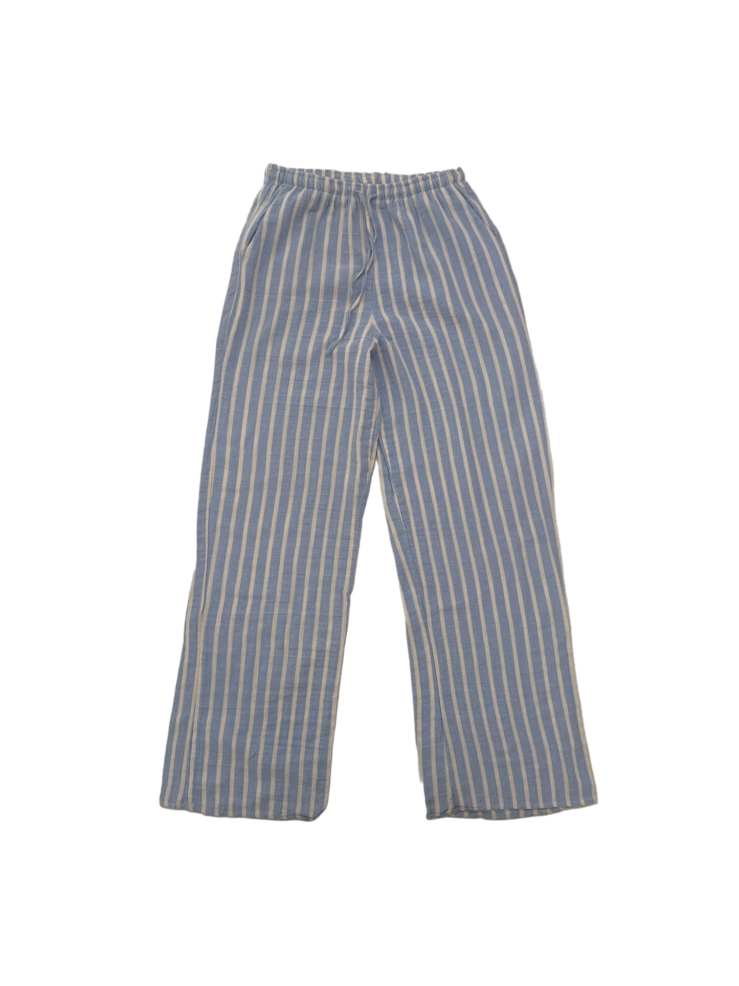 Blue Striped Linen Pant