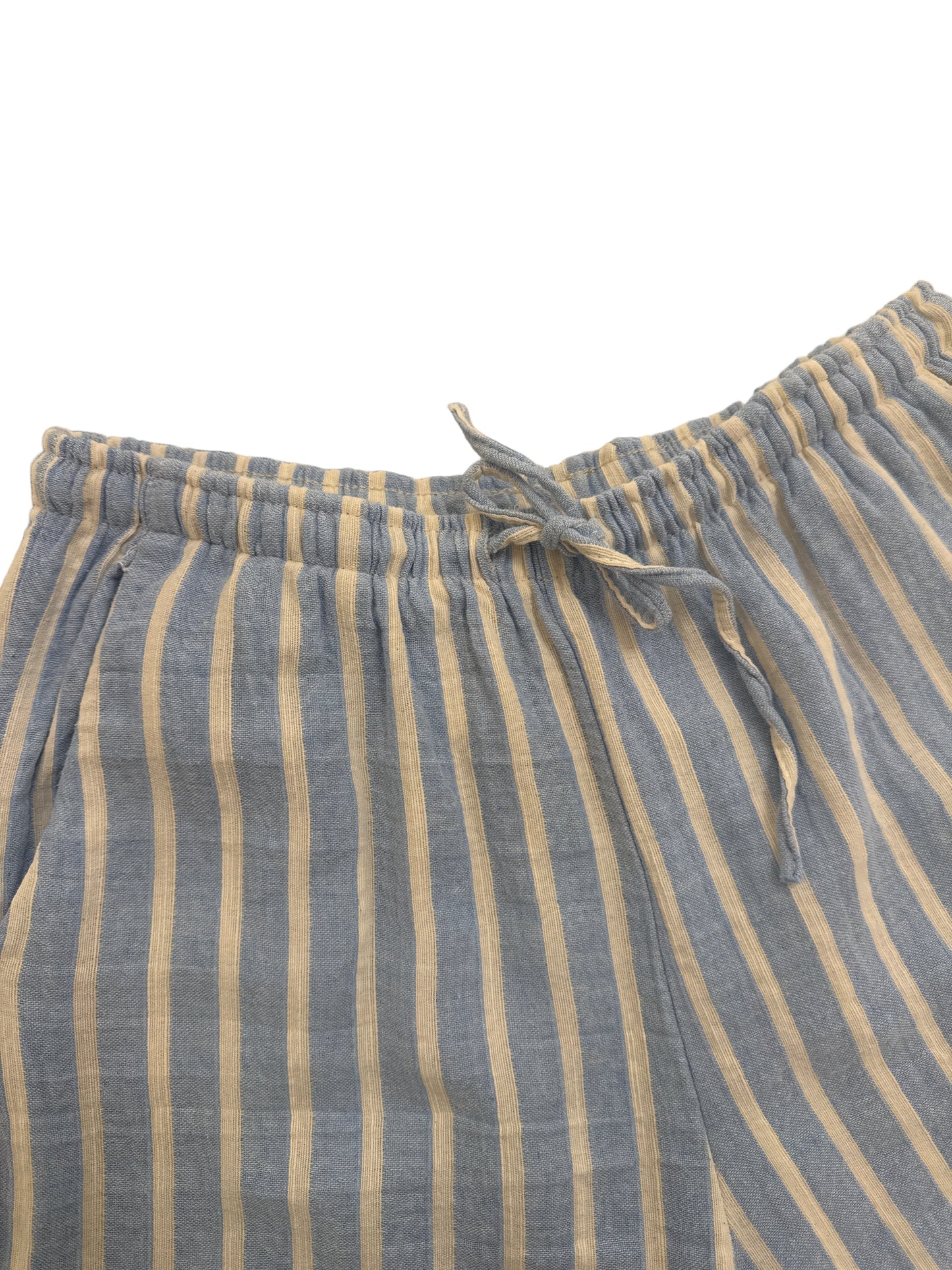 Blue Striped Linen Pant