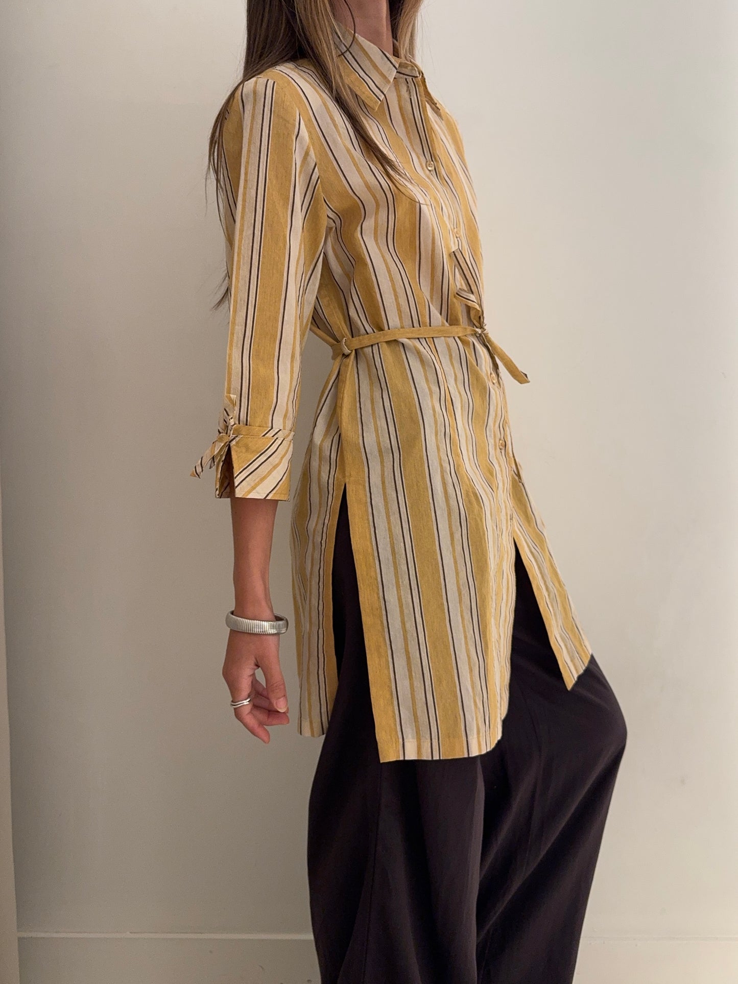 Vintage Striped Button Down Dress