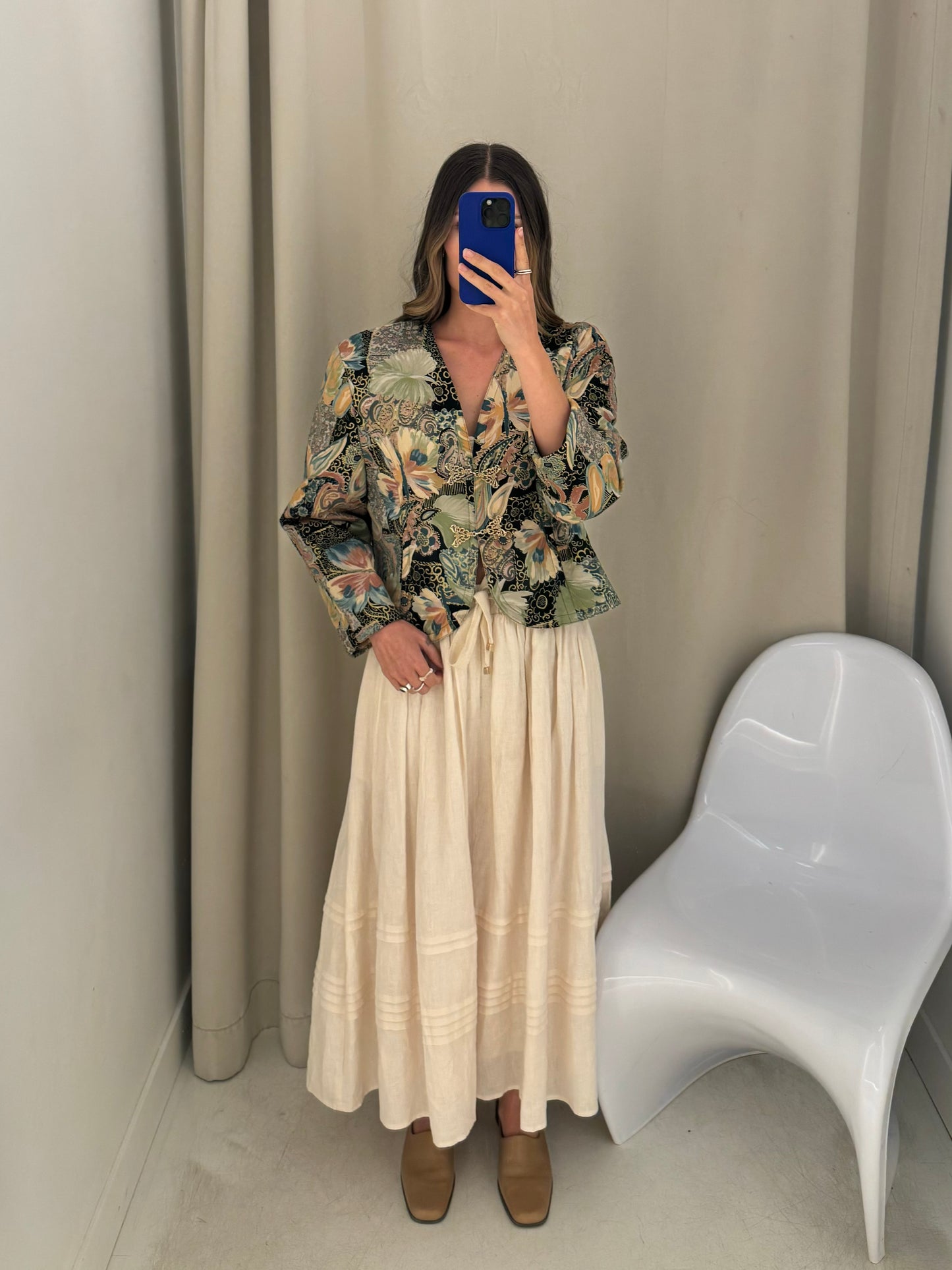 Vintage Quilted Crop Jacket