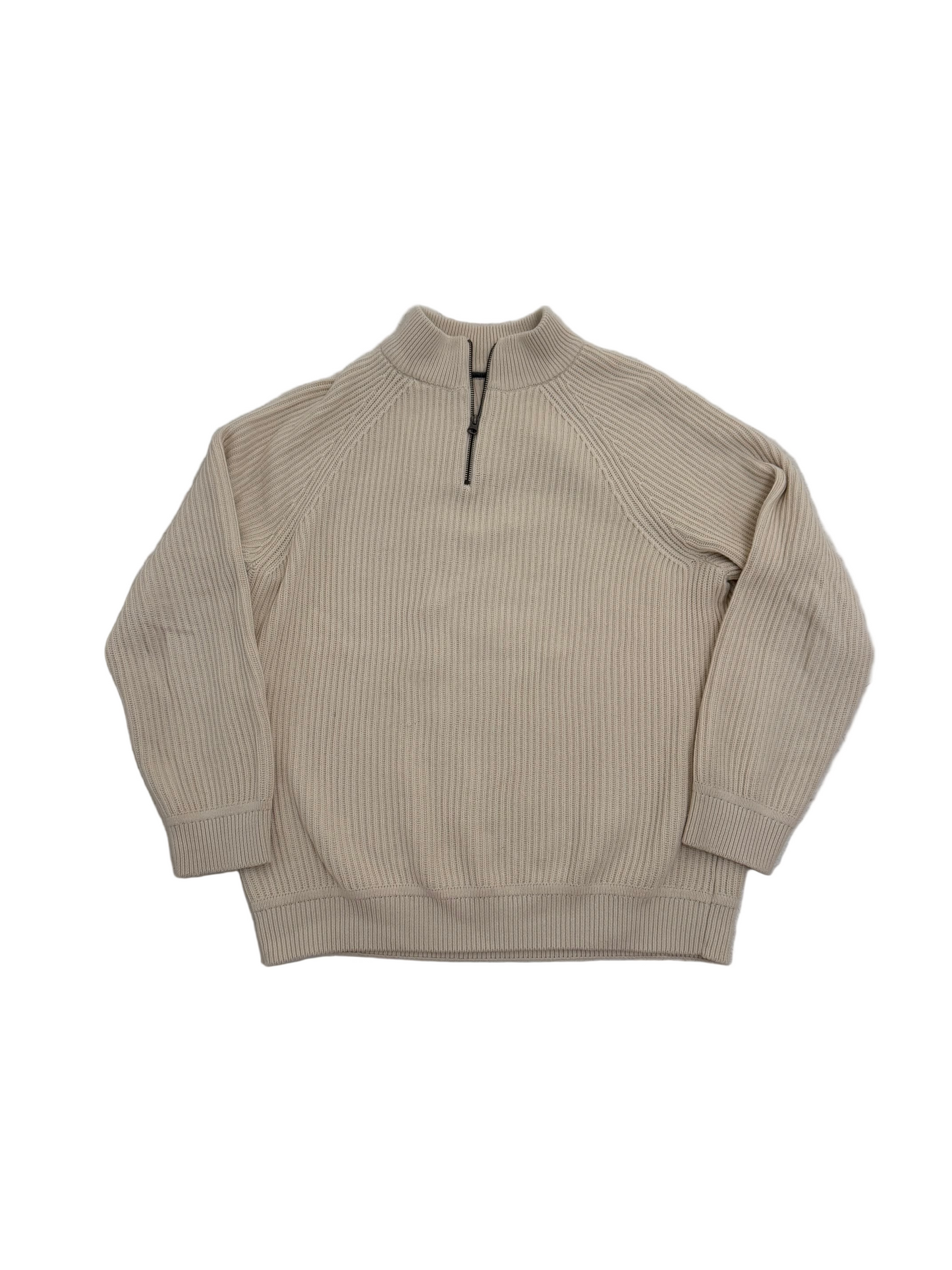 Cream Knit Half Zip