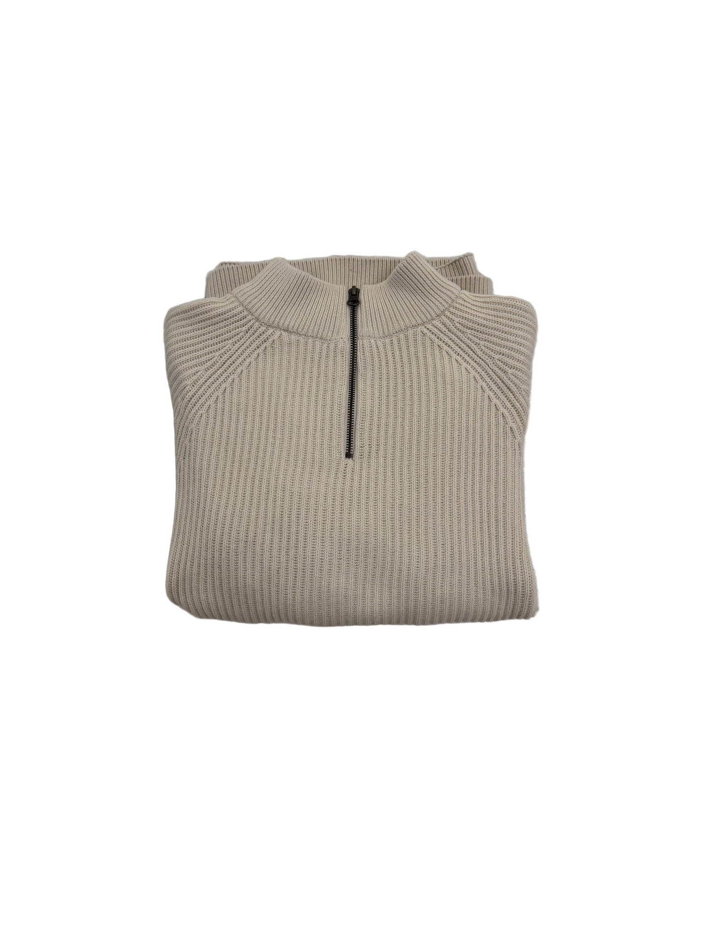 Cream Knit Half Zip