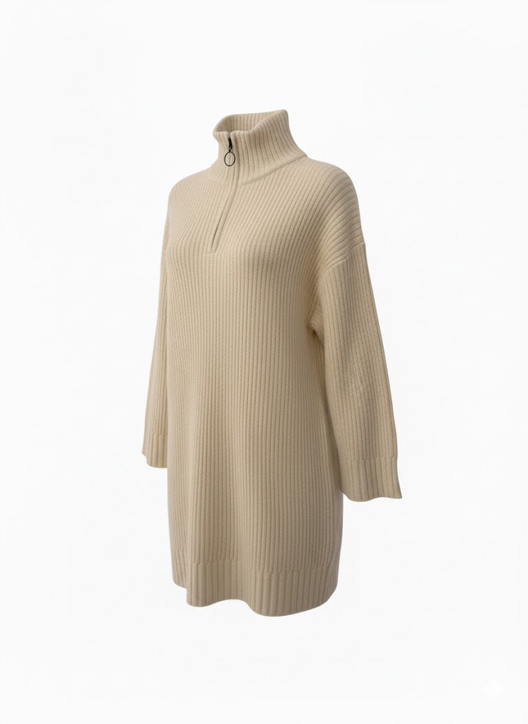 Cream Knit Mini Dress