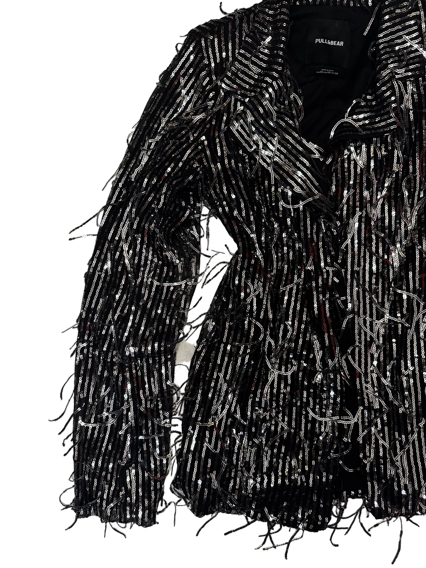 Pull & Bear Sequin Open Blazer