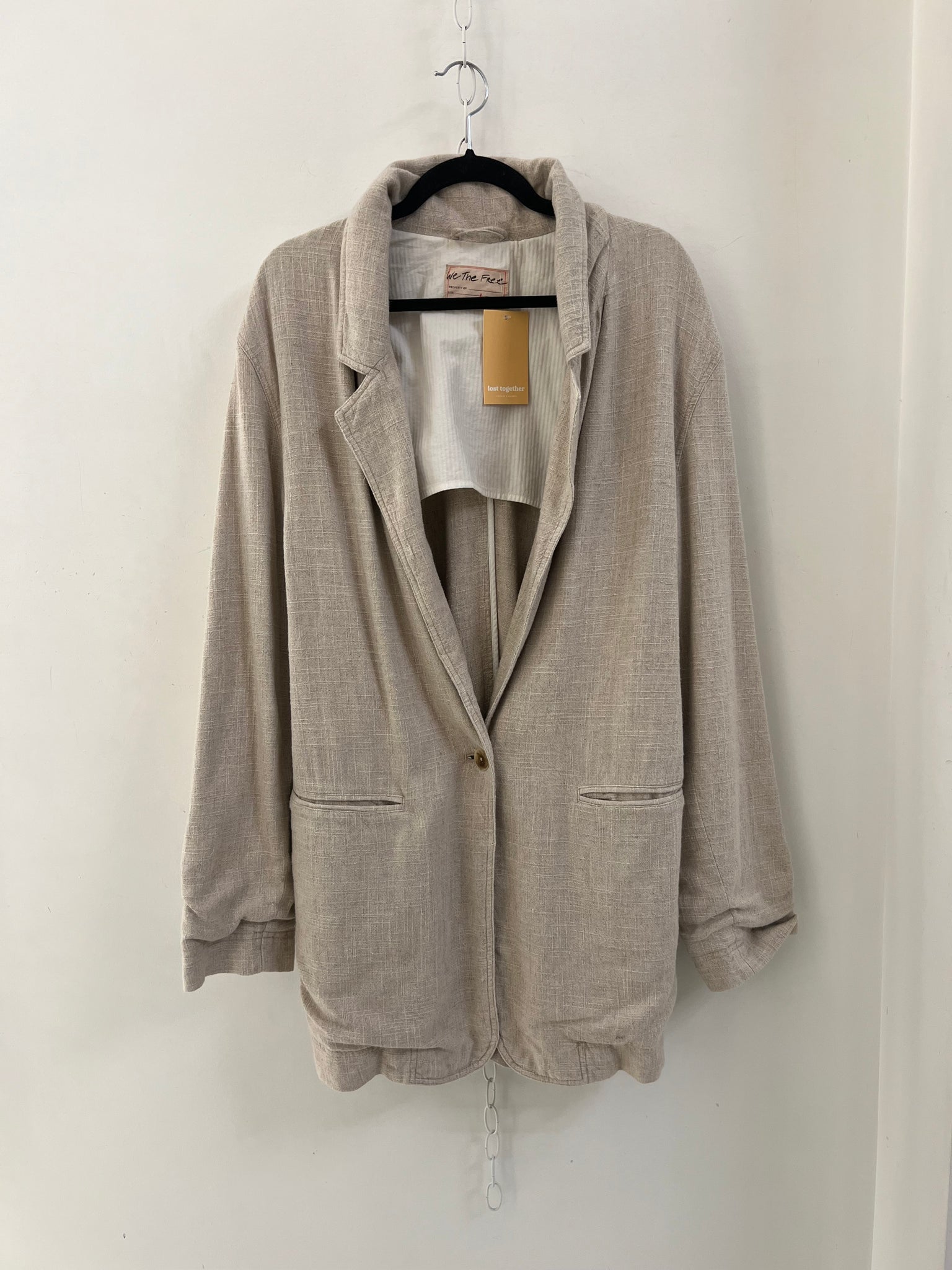 Free People Linen Blazer Lost Together