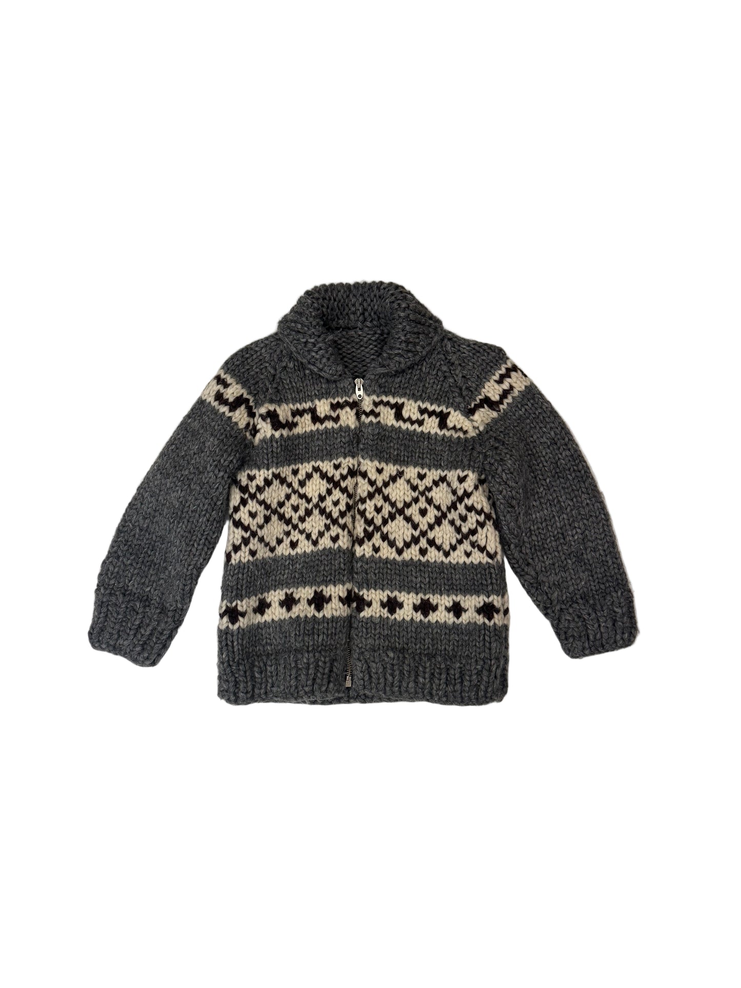 Toddler Handmade Cowichan Zip Up Sweater