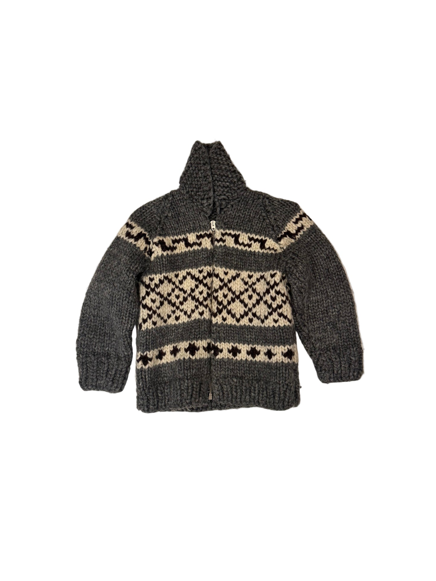 Toddler Handmade Cowichan Zip Up Sweater