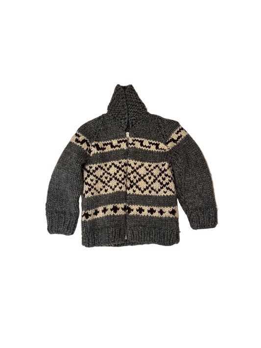 Toddler Handmade Cowichan Zip Up Sweater