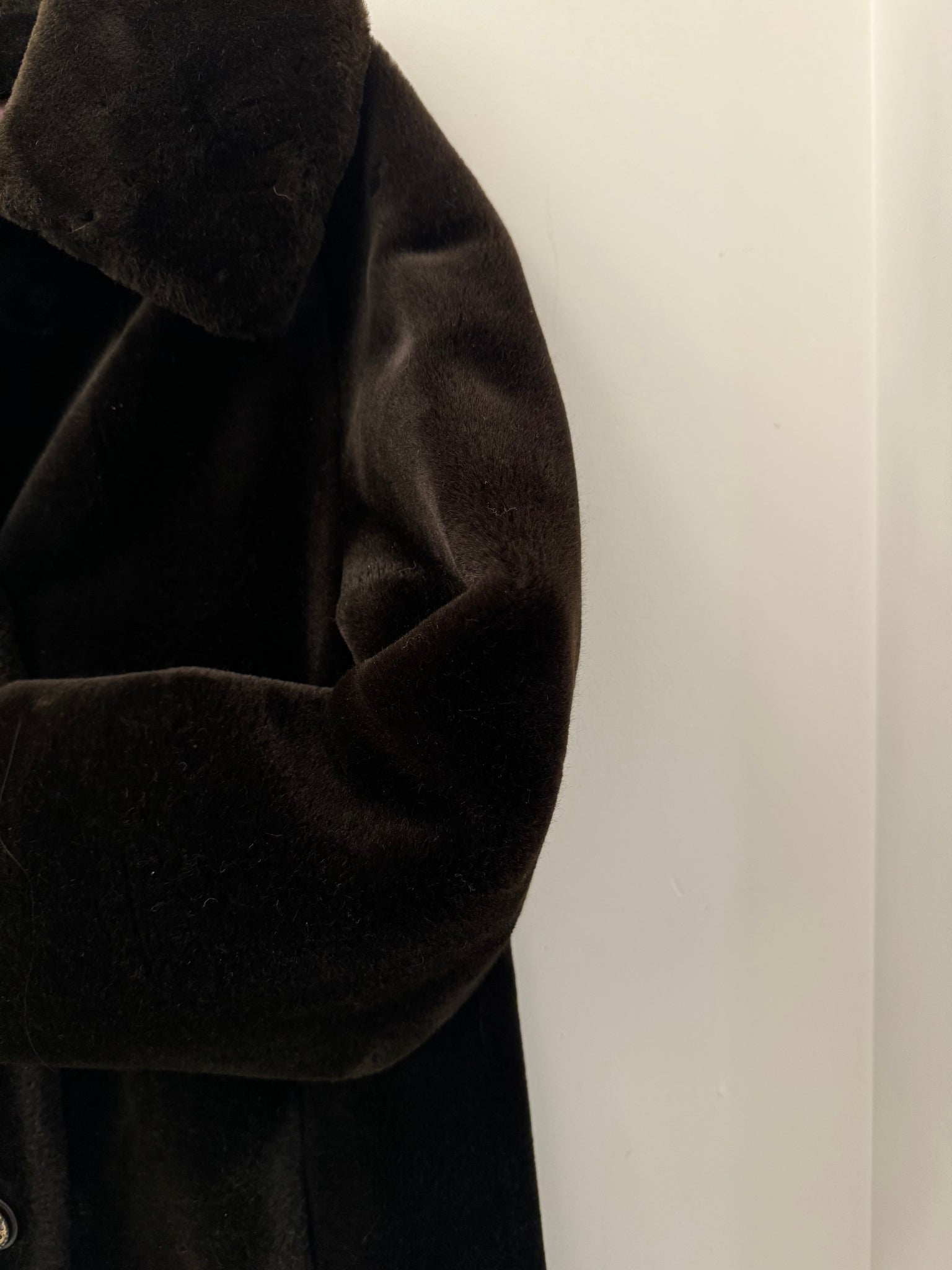 Vintage Brown Faux Fur Coat