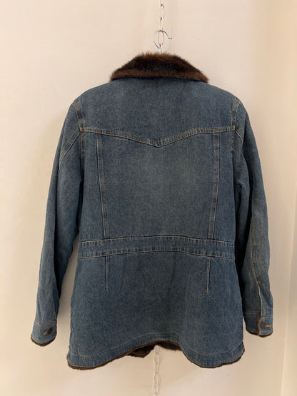 VTG Denim Faux Fur Jacket