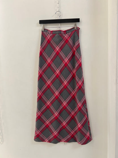 Vintage Plaid Maxi Skirt