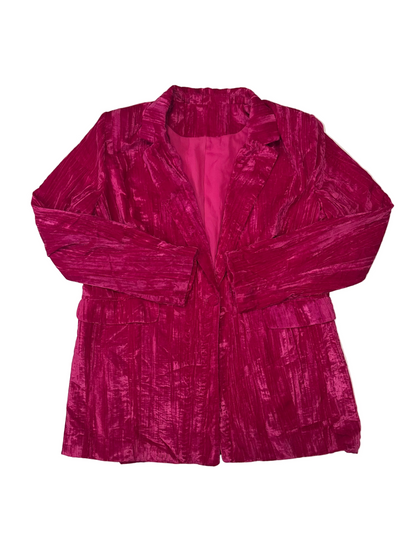 Fuschia Velvet Blazer