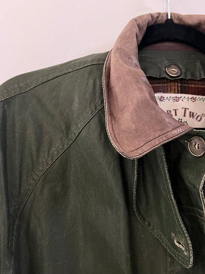 Olive Green Resin Coated Jacket