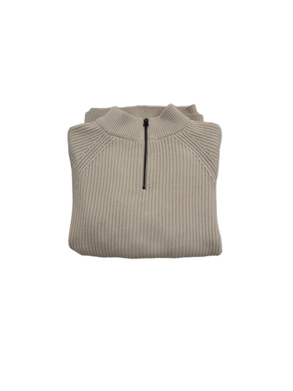 Cream Knit Half Zip