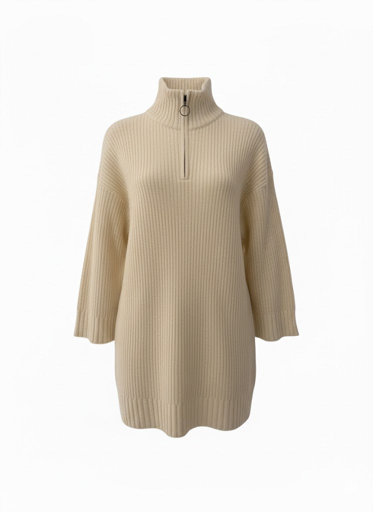 Cream Knit Mini Dress