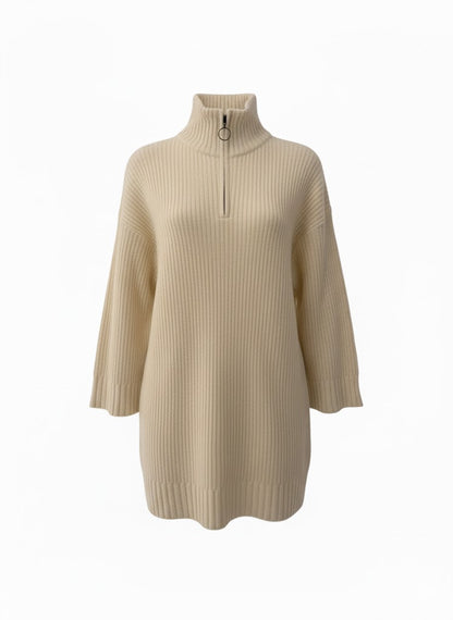 Cream Knit Mini Dress