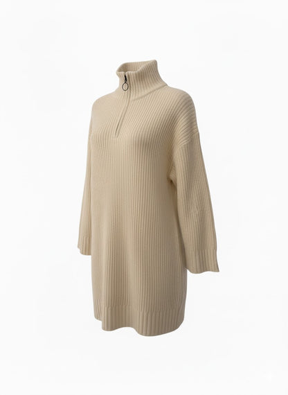 Cream Knit Mini Dress