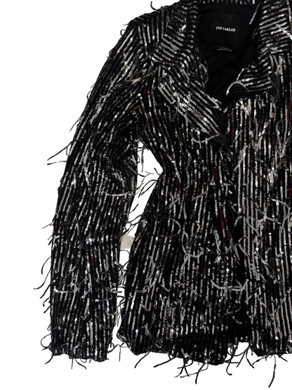 Pull & Bear Sequin Open Blazer