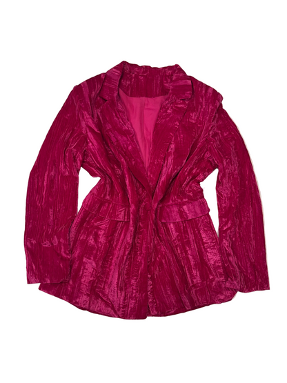 Fuschia Velvet Blazer