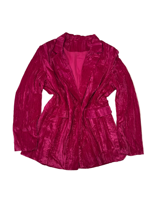 Fuschia Velvet Blazer