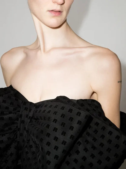 Rotate Black Strapless Dress