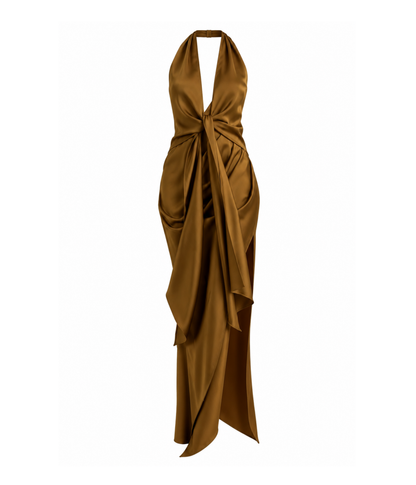 Lynette Satin Plunge Maxi