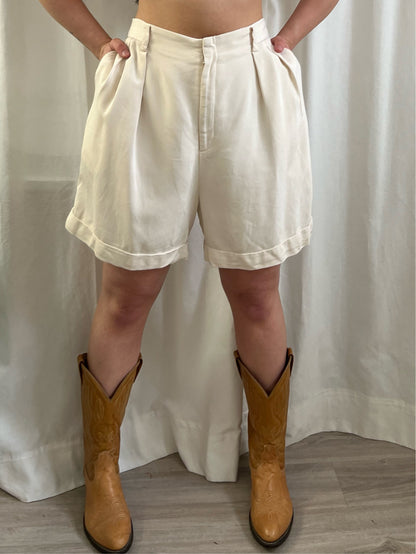 Vintage Cream Silk Short