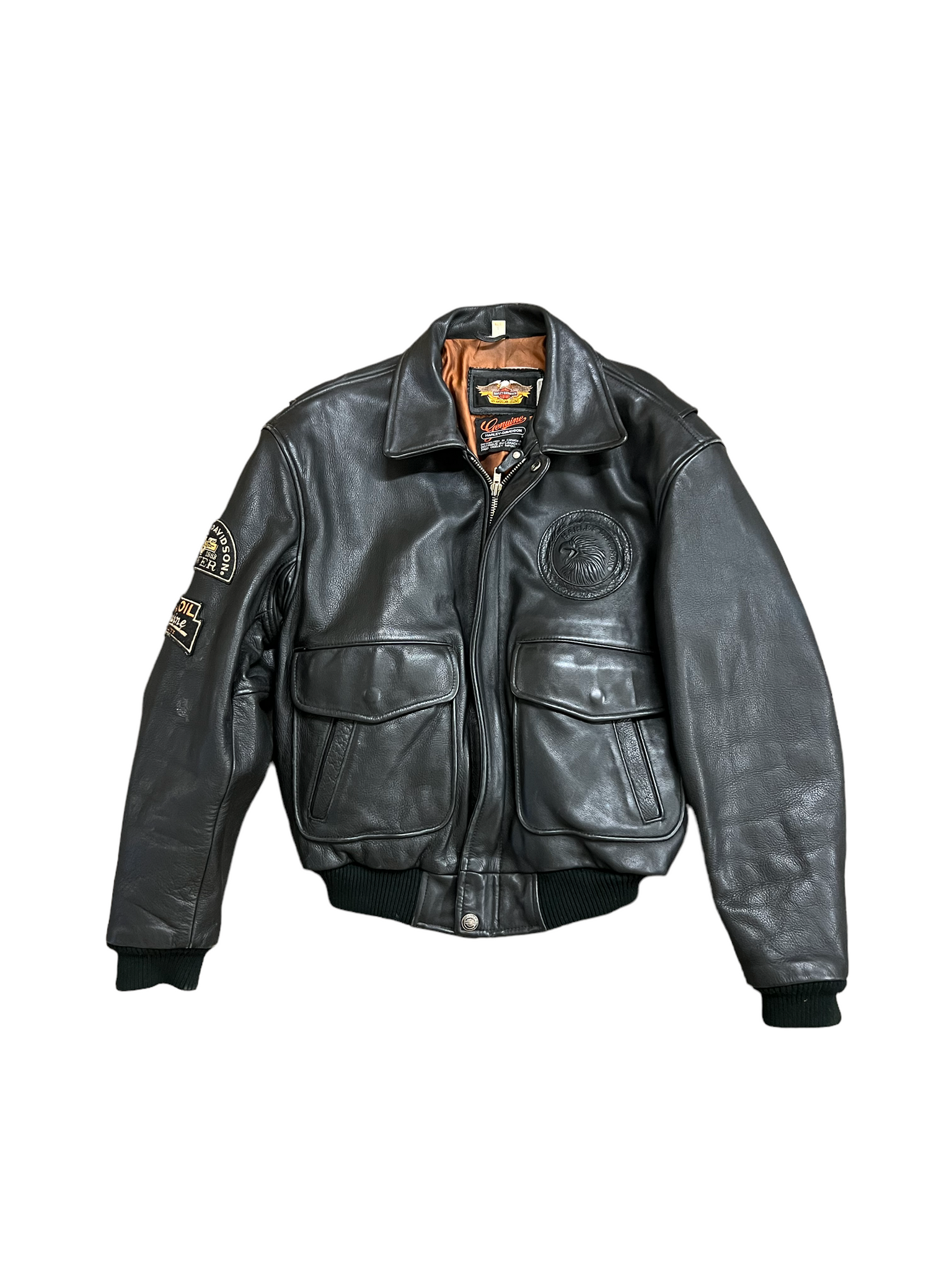 Vintage Harley Leather Biker Jacket
